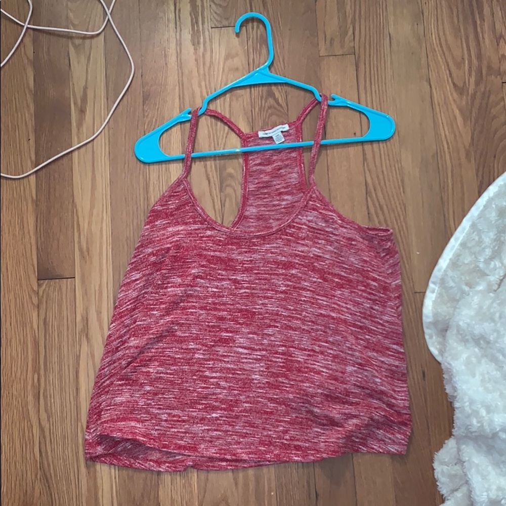 Red & White knit tank